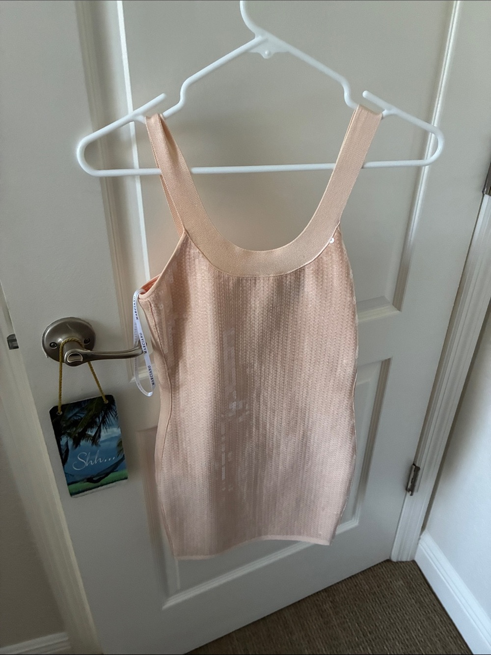 Marciano Shimmery Blush Pink Tank (WORN ONCE )